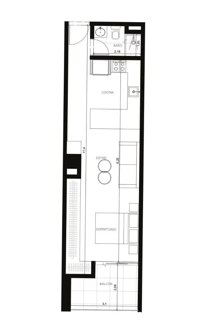 47.85 m² studio for sale at Stratto Up, Equipetrol: foto 10 de 10