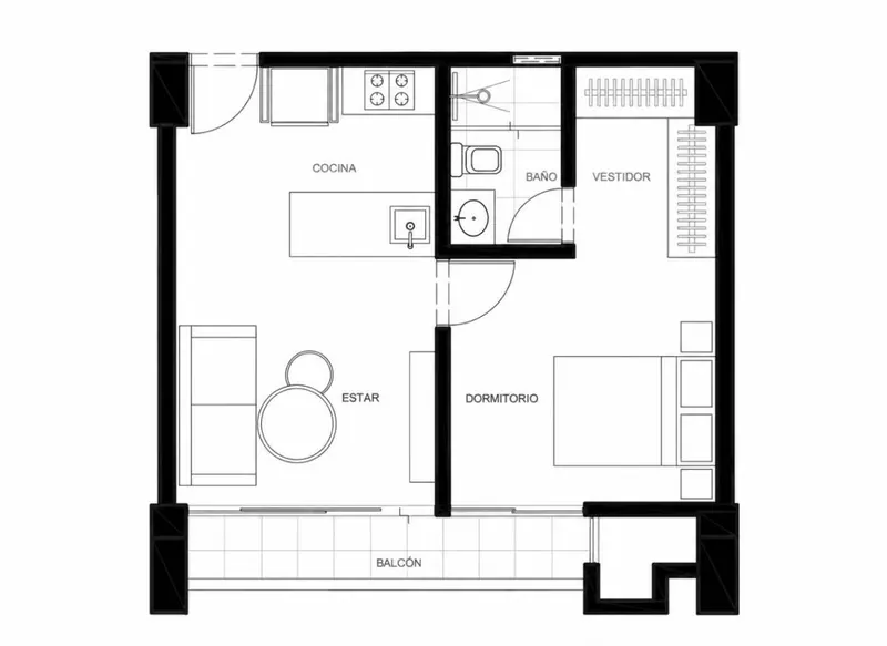 Monoambiente de 48,34 m² en venta en Stratto Up, Equipetrol: foto 12 de 12