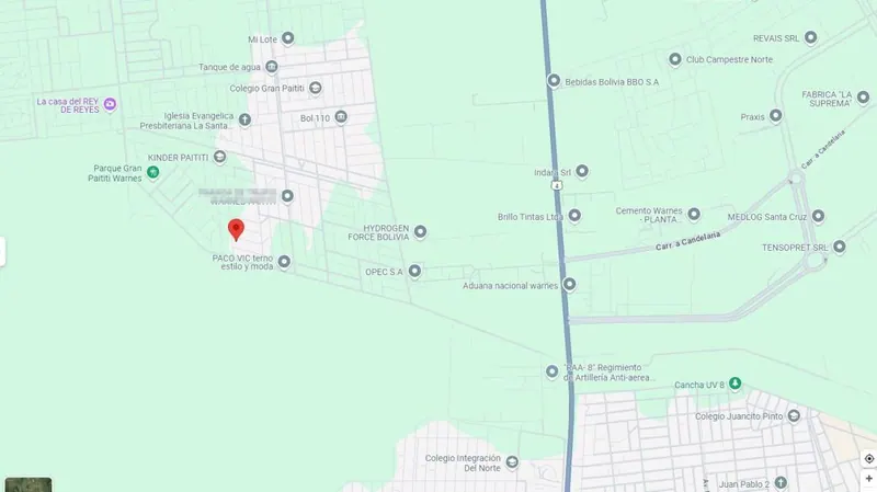 Terreno de 300 m² en venta en la urbanización Gran Paititi, Warnes: foto 4 de 4