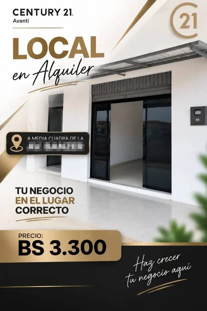 Local comercial de 39 m² en alquiler en la Zona Norte, av. Banzer: foto 2 de 7