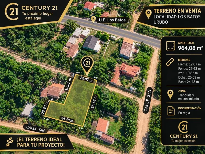 964.08 m² lot for sale in Urubó, Los Batos: foto 3 de 11