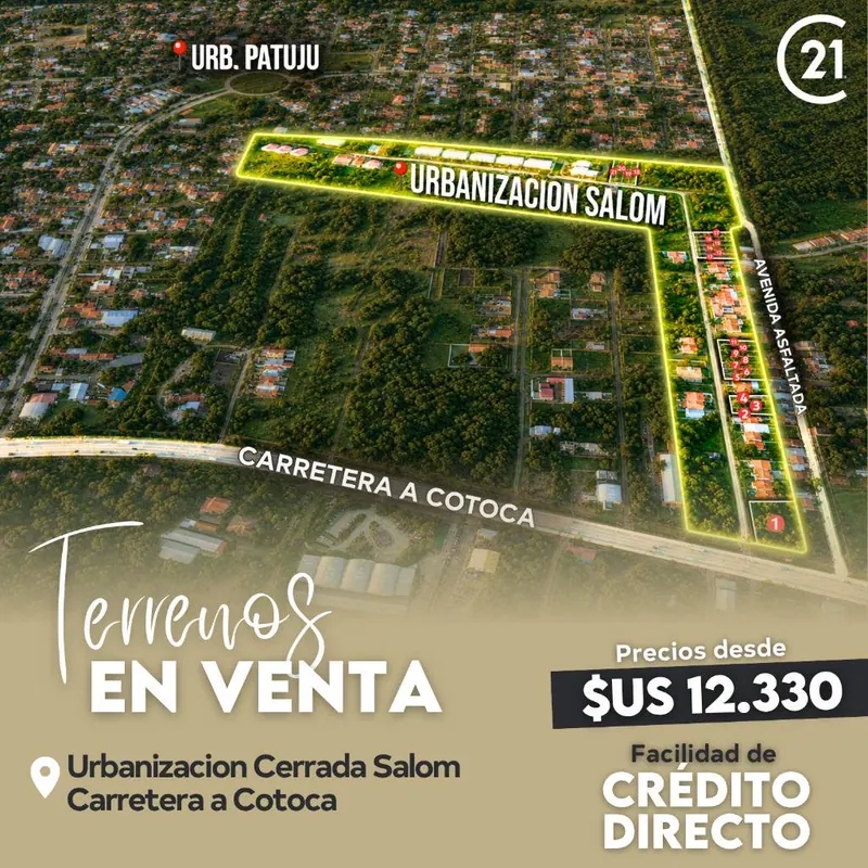 274 m² lot for sale in the gated Salom development, Cotoca: foto 1 de 6
