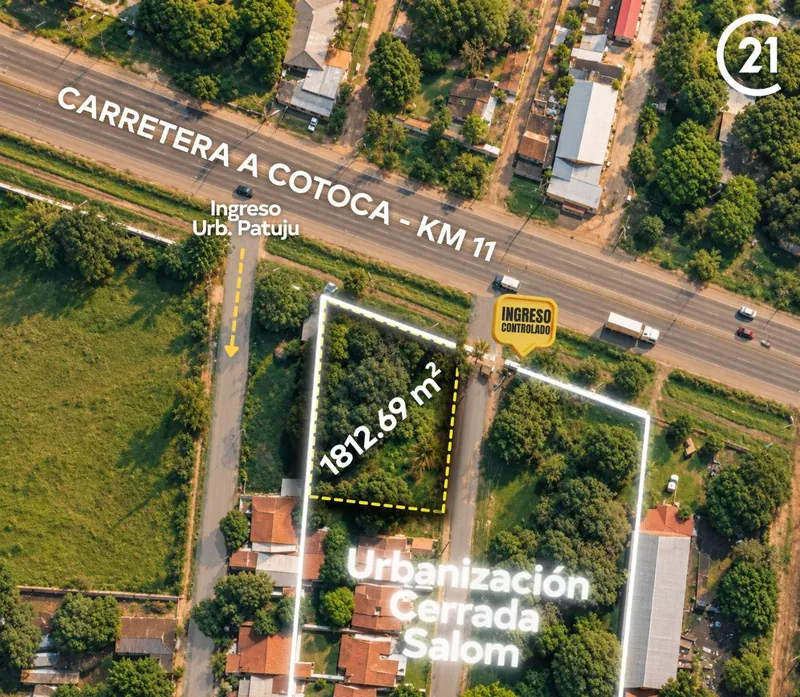 Terreno de 1.816,69 m² en venta sobre la carretera a Cotoca km 11: foto 2 de 2