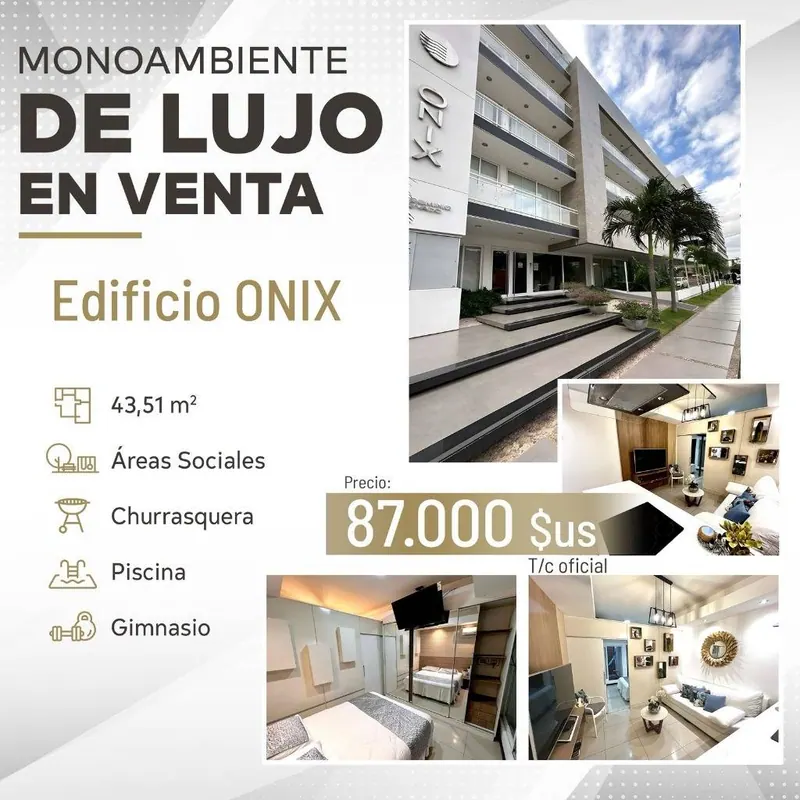 43.51 m² studio for sale in Equipetrol, with private patio: foto 8 de 8