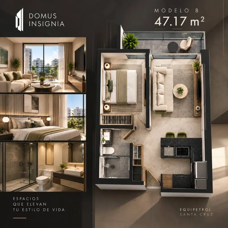 1-bedroom apartment for sale in Domus Insignia, Equipetrol: foto 2 de 2