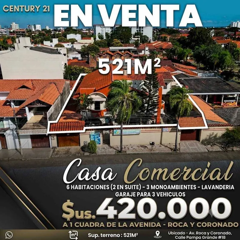 Casa multifamiliar en venta sobre la av. Roca y Coronado, 521 m²: foto 2 de 5