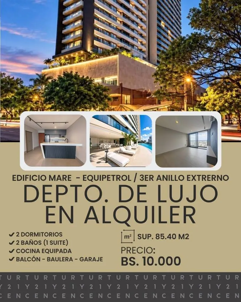 2-bedroom apartment for rent in Mare building, Equipetrol: foto 2 de 25