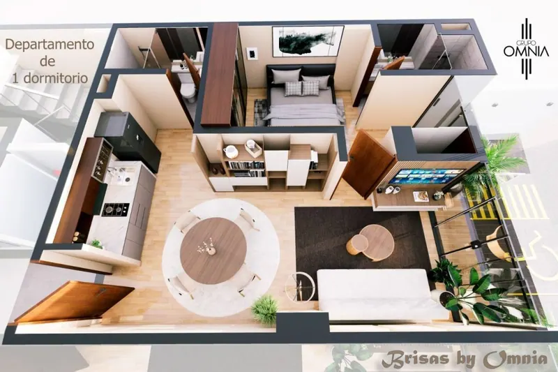 Studio apartment pre-construction in Brisas by OMNIA, Av. Banzer: foto 4 de 4