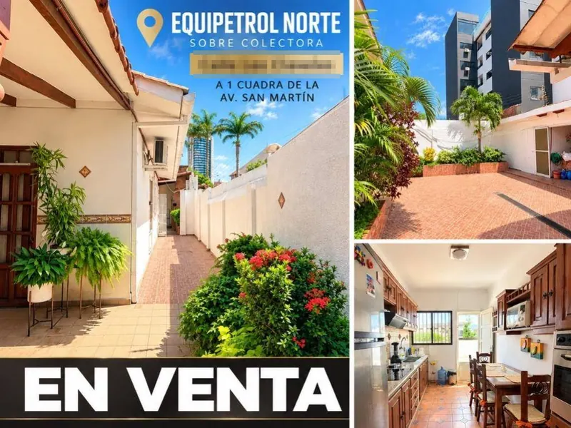 Terreno de 300 m² con casa en venta en Equipetrol, Los Claveles: foto 2 de 7