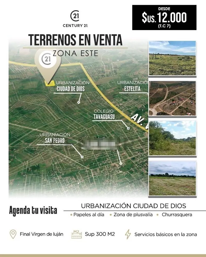 300 m² lot for sale in the Ciudad de Dios development, Cotoca: foto 1 de 1