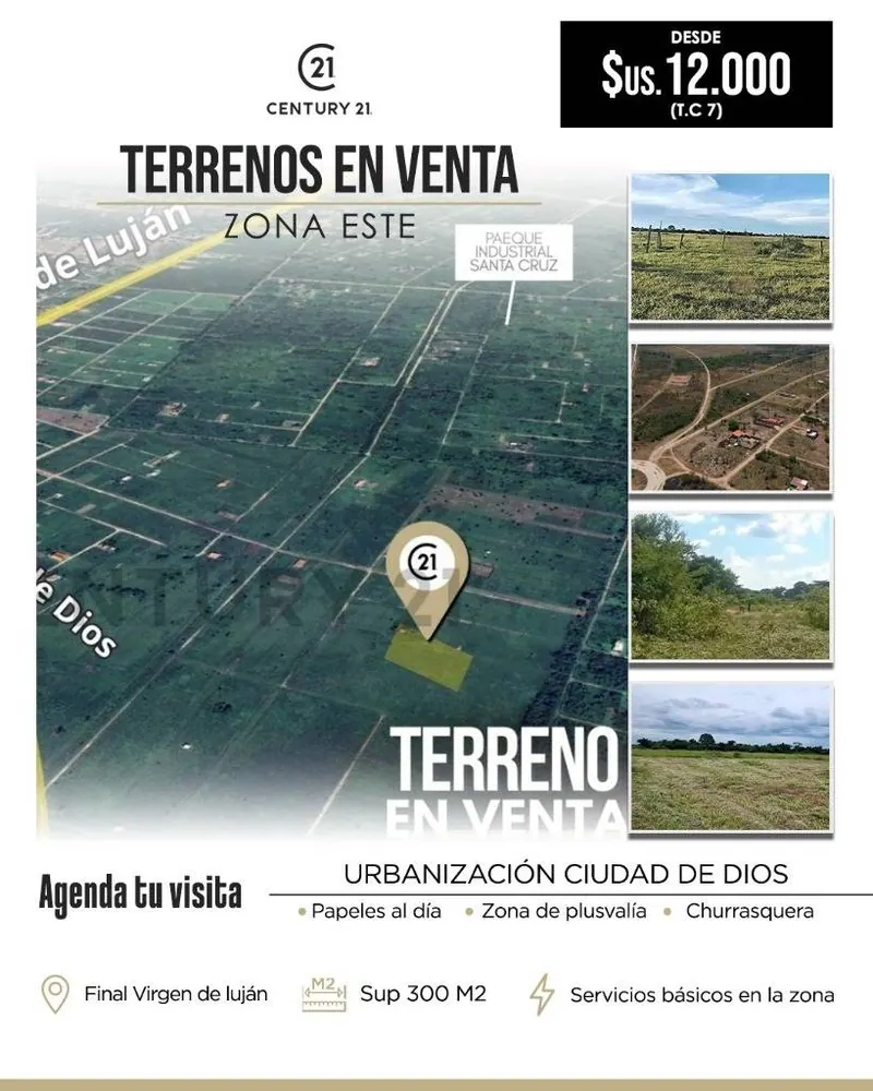Terreno de 300 m² en venta en la urbanización Ciudad de Dios, Cotoca: foto 1 de 1