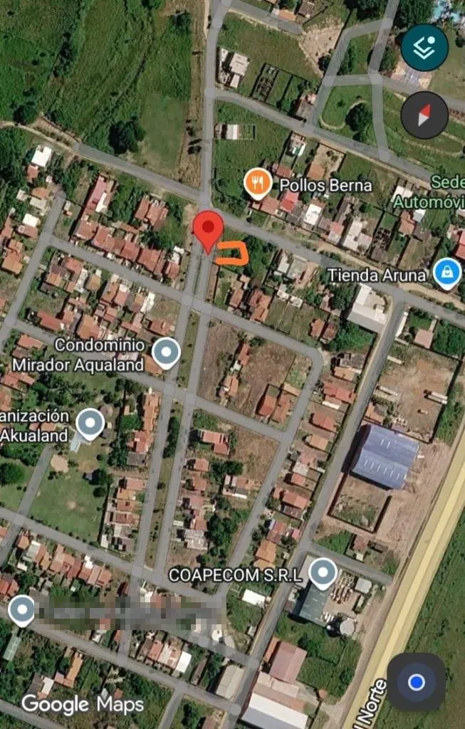 Terreno de 240,04 m² en venta en El Mirador de Akualand, Warnes: foto 2 de 4