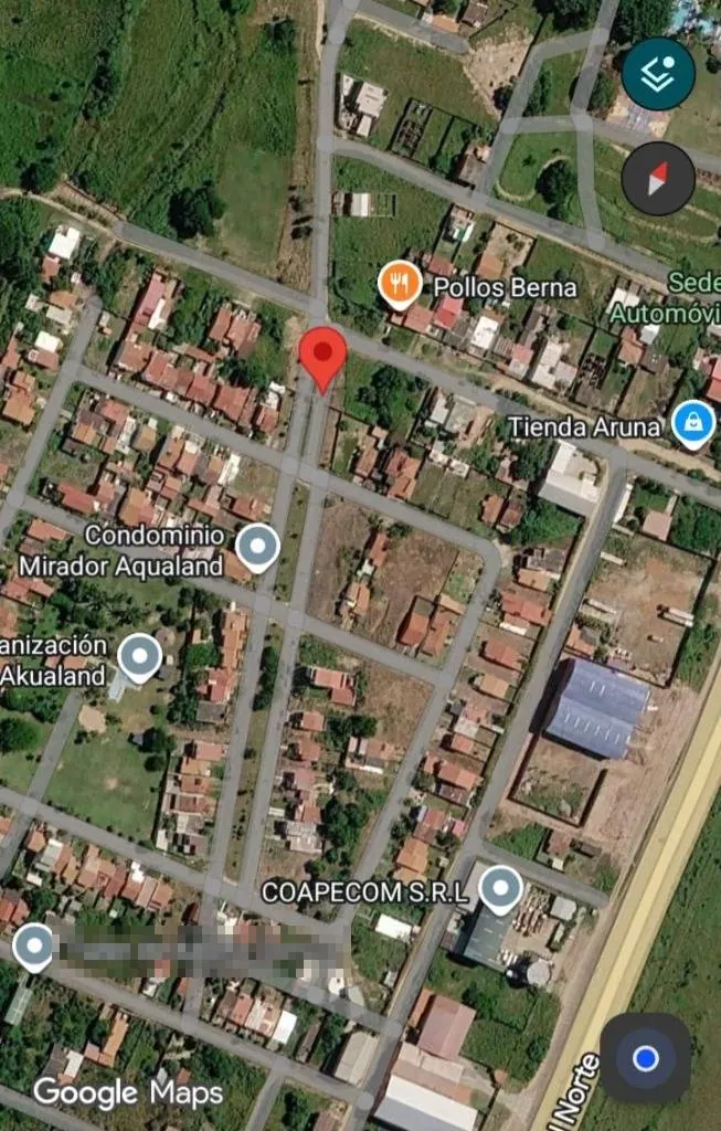 Terreno de 240,04 m² en venta en El Mirador de Akualand, Warnes: foto 3 de 4