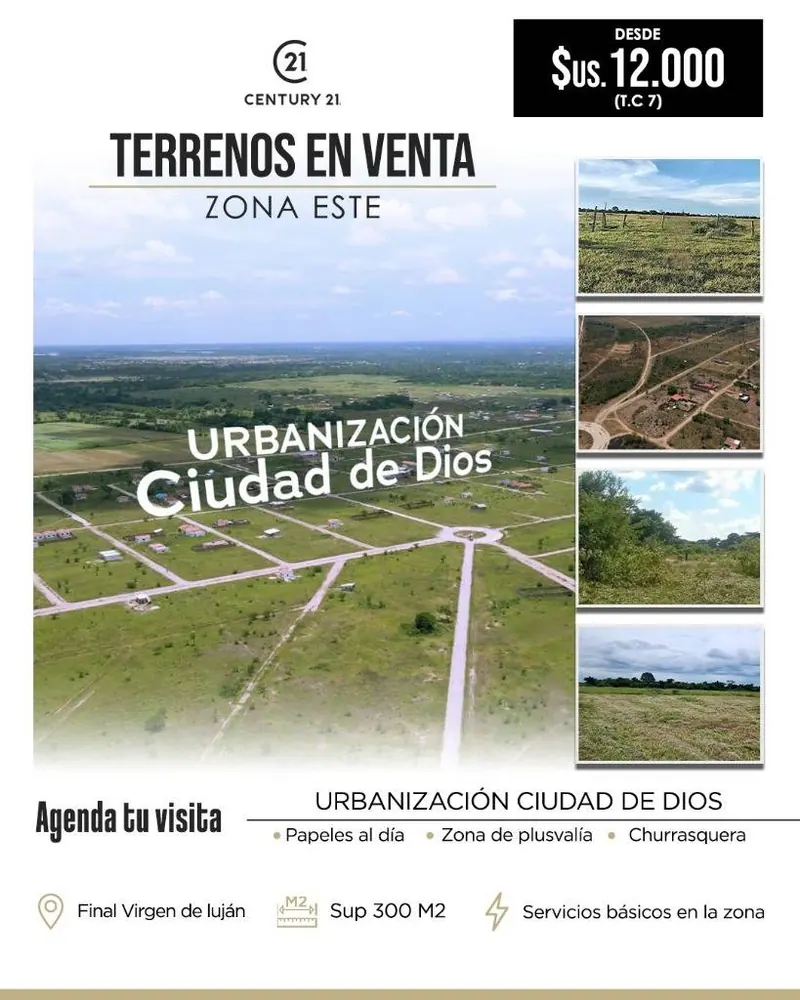 Terreno de 300 m² en venta en la urbanización Ciudad de Dios, Cotoca: foto 1 de 1