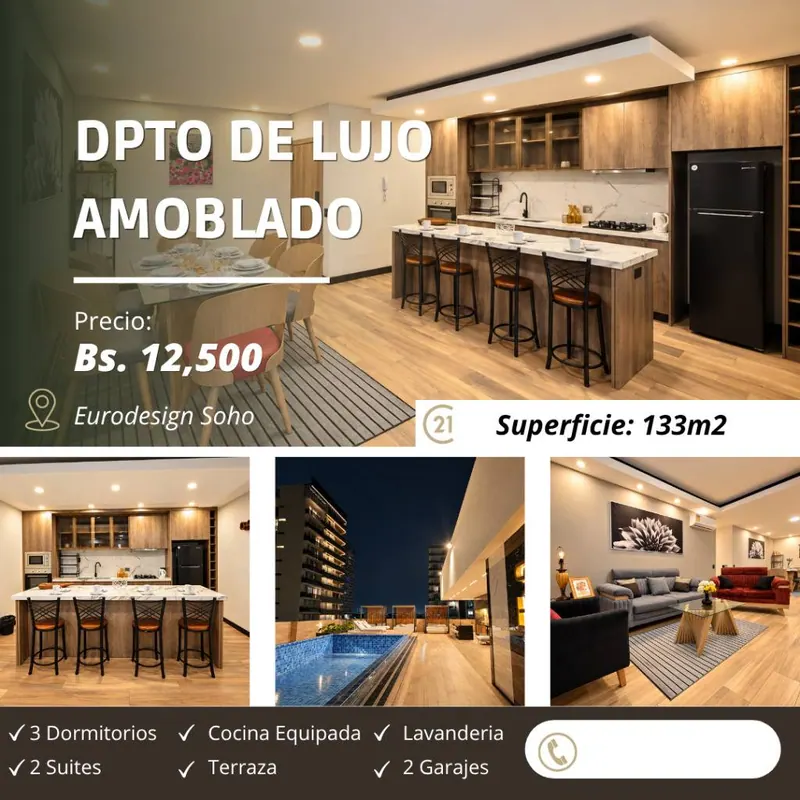 Furnished 3-bedroom apartment for rent in Eurodesign Soho: foto 2 de 31