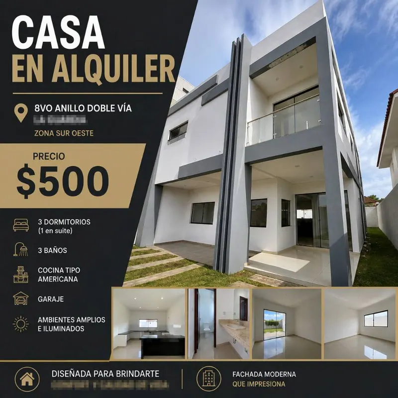 Brand-new 3-bedroom house for rent in the 8th ring: foto 2 de 9