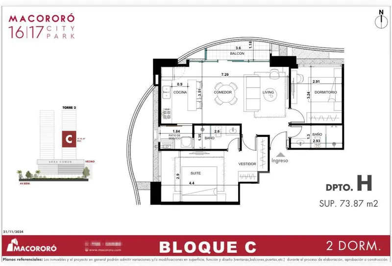 2-bedroom apartment for sale in Macororó 16|17, Av. Beni: foto 5 de 5
