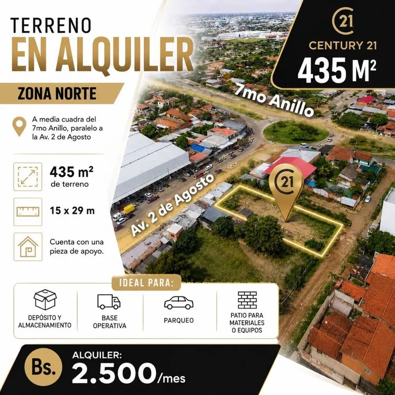 435 m² lot for rent in the North Zone, 7th ring: foto 3 de 4