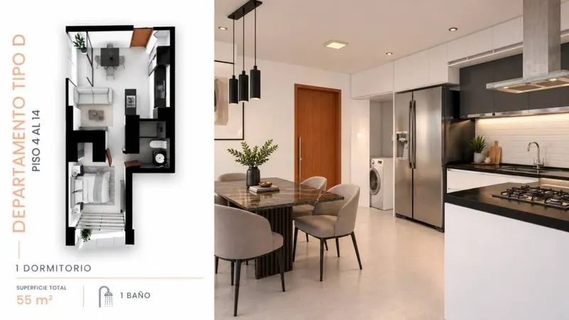 1-bedroom pre-construction apartment in the North Zone: foto 2 de 3