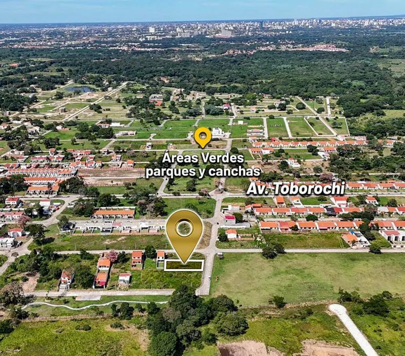 Terreno de 356,46 m² en venta en la urbanización Norte Verde, Warnes: foto 4 de 5