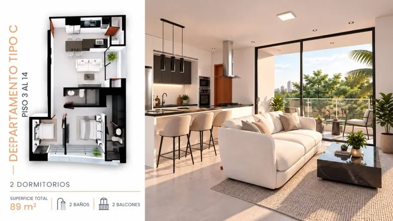 Departamento de 2 dormitorios en preventa en la Zona Norte: foto 2 de 4