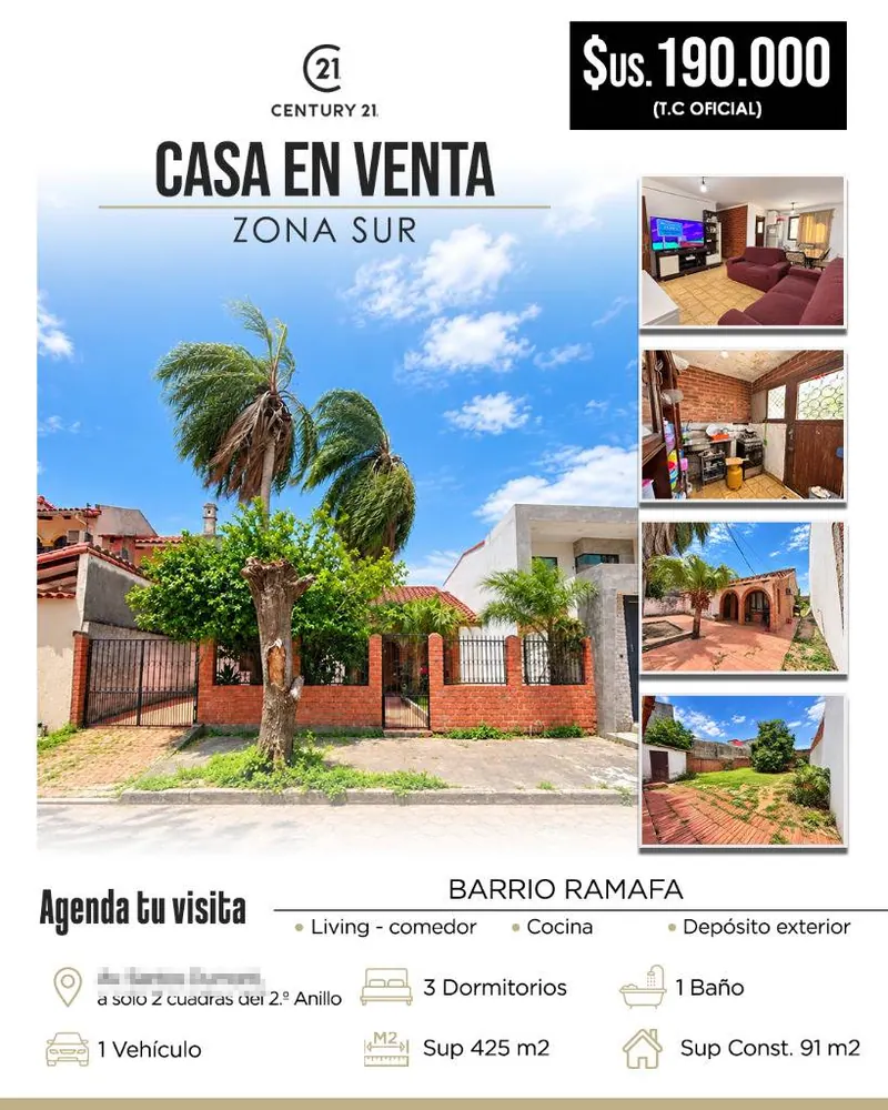 Casa en venta en el barrio Ramafa, terreno de 425 m², Zona Sur: foto 2 de 7