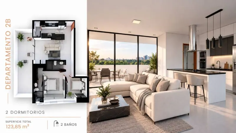 2-bedroom apartment for pre-construction sale in the North Zone, 6th: foto 2 de 4