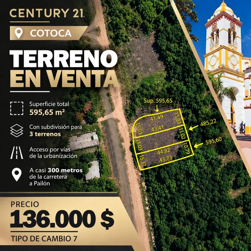 1,676.47 m² lot for sale in Cotoca, on the 2nd ring: foto 1 de 1