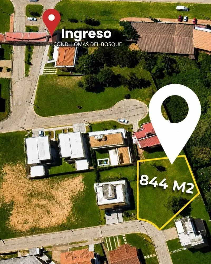 Terreno de 844,21 m² en venta en Lomas del Bosque, Urubó: foto 2 de 10