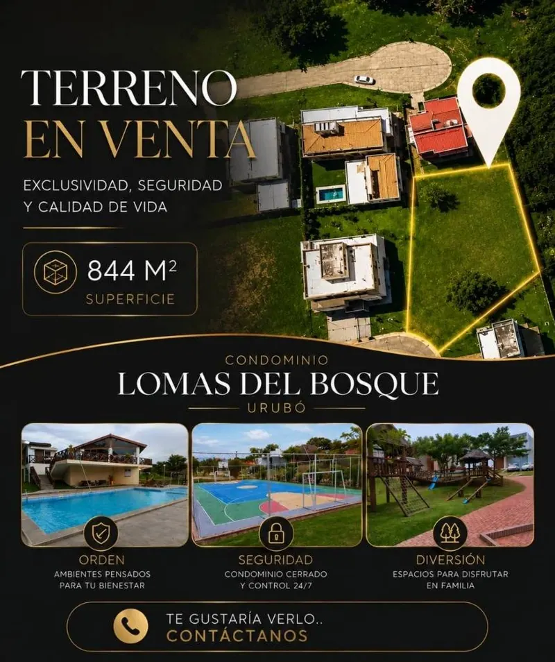 Terreno de 844,21 m² en venta en Lomas del Bosque, Urubó: foto 6 de 10