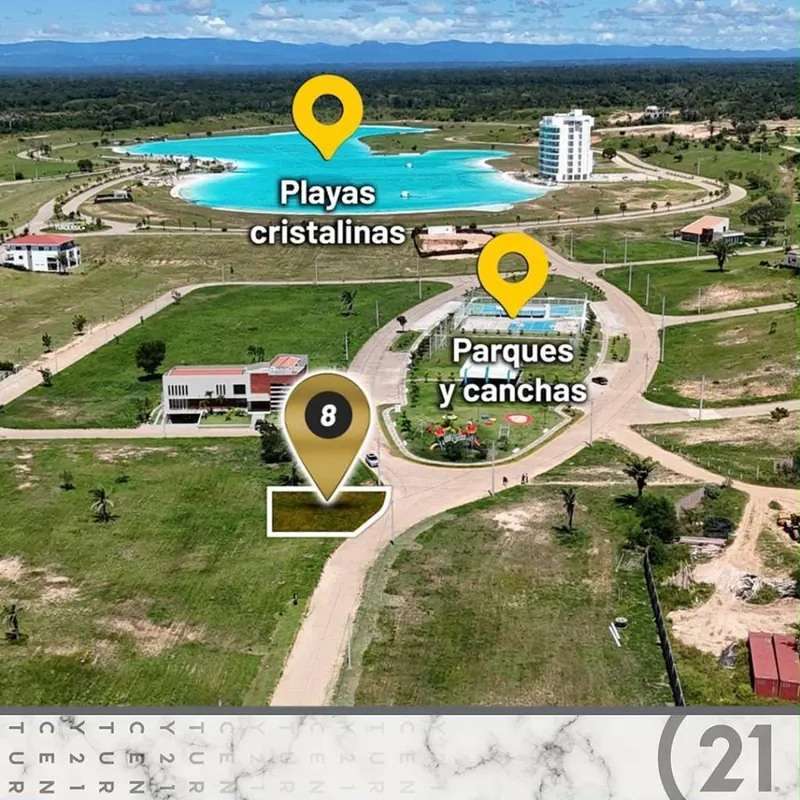 817.03 m² lot for sale in Playa Turquesa, Urubó: foto 2 de 4