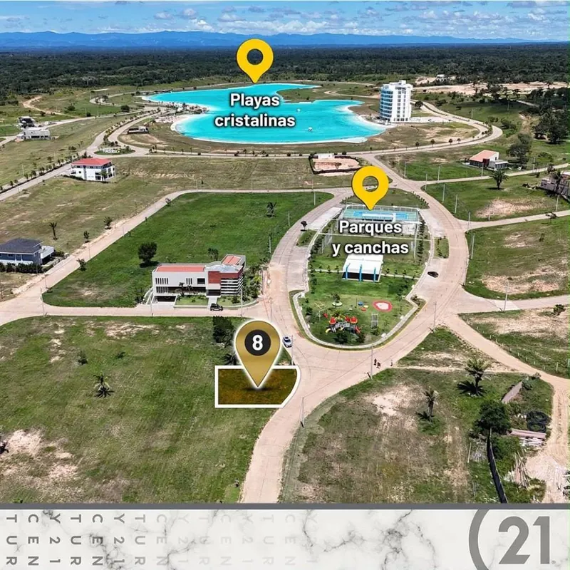 817.03 m² lot for sale in Playa Turquesa, Urubó: foto 3 de 4