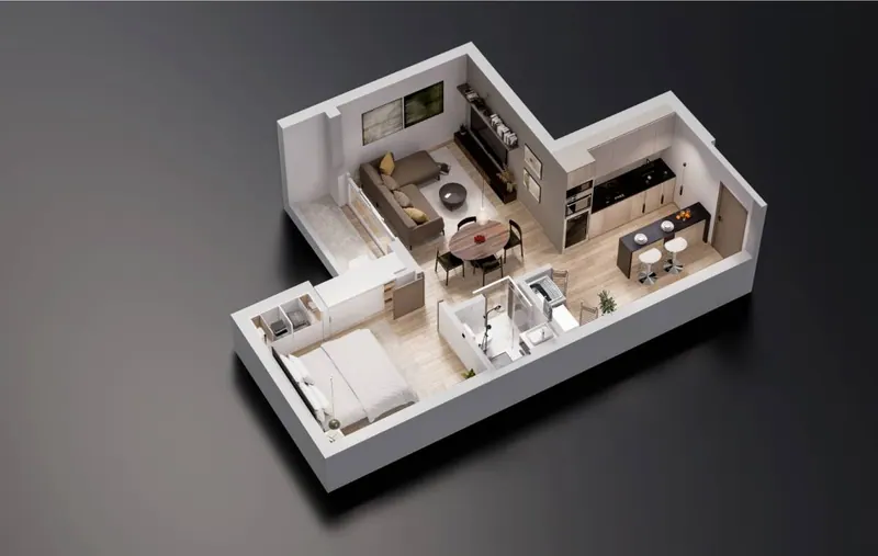 Departamento de 1 dormitorio en preventa en el condominio Tribu Urbana: foto 9 de 17