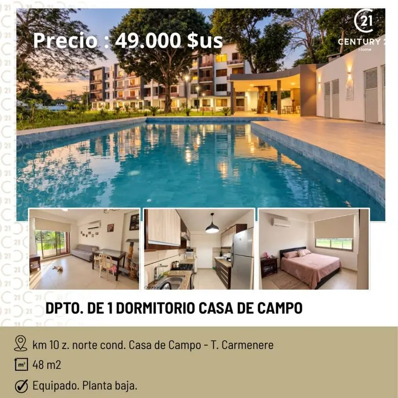 1-bedroom apartment for sale in the Casa de Campo gated community: foto 2 de 8