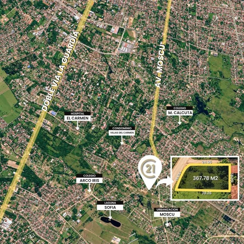 Terreno de 367,78 m² en venta en urbanización María Fernanda: foto 4 de 4