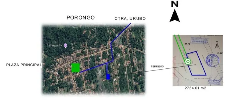 Terreno de 2.754 m² en venta en Porongo, frente al hospital: foto 2 de 2