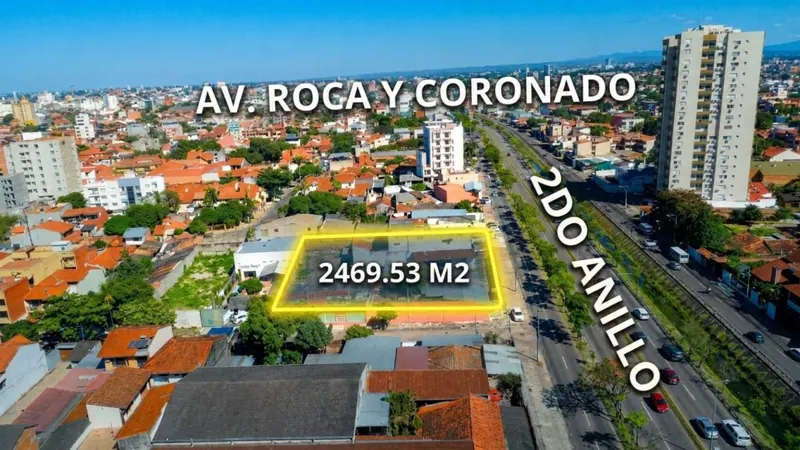 Terreno de 2.469,53 m² en venta sobre el 2do anillo y av. Centenario: foto 1 de 2