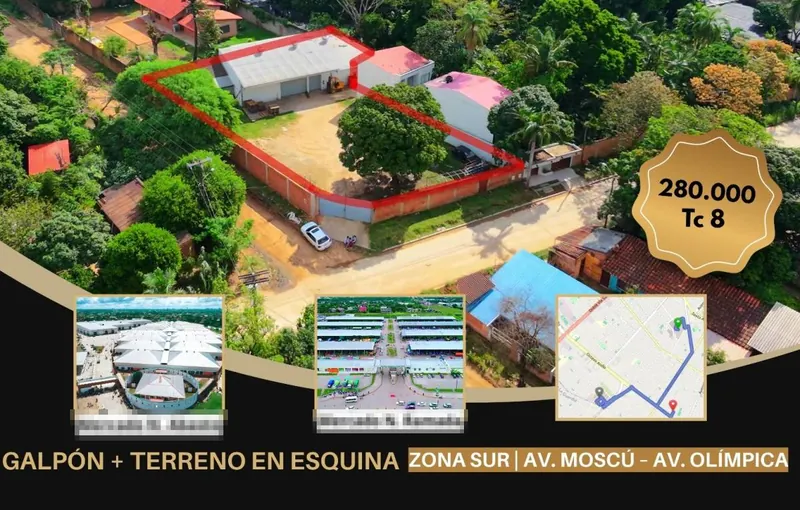 Terreno de 1.047 m² con galpón en venta en la Zona Oeste