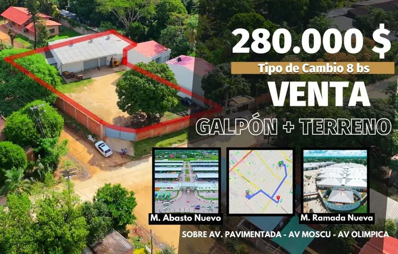 Terreno de 1.047 m² con galpón en venta en la Zona Oeste