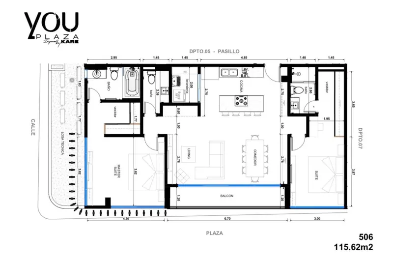 Departamento de 2 dormitorios en suite en venta en You Plaza: foto 22 de 23