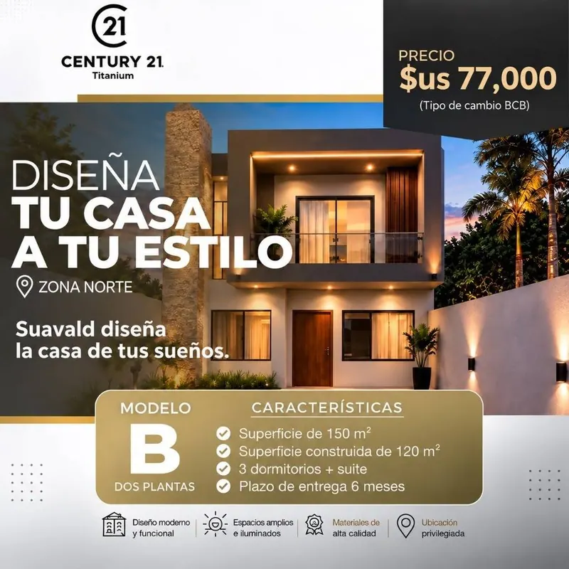 Casa de 3 dormitorios en preventa en la Zona Norte, modelo B SUAVAL: foto 2 de 3