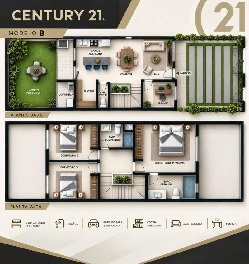 Casa de 3 dormitorios en preventa en la Zona Norte, modelo B SUAVAL: foto 3 de 3