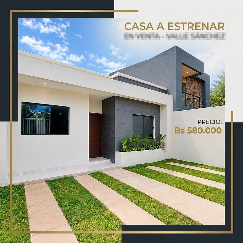Casa de 3 dormitorios a estrenar en venta en Valle Sánchez, Warnes: foto 2 de 12