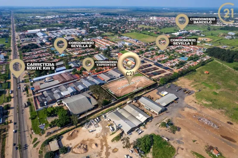 9,988.89 m² corner lot for sale at km 8 North: foto 2 de 6