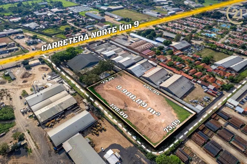 9,988.89 m² corner lot for sale at km 8 North: foto 5 de 6