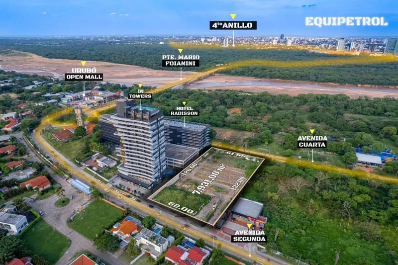 Terreno de 7.931 m² en venta en el Urubó, con doble frente: foto 5 de 13