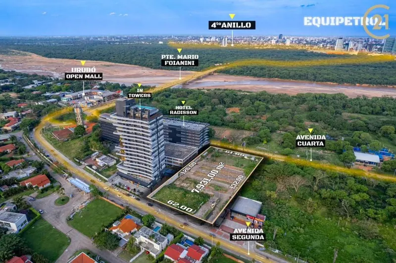 Terreno de 7.931 m² en venta en el Urubó, con doble frente: foto 6 de 13