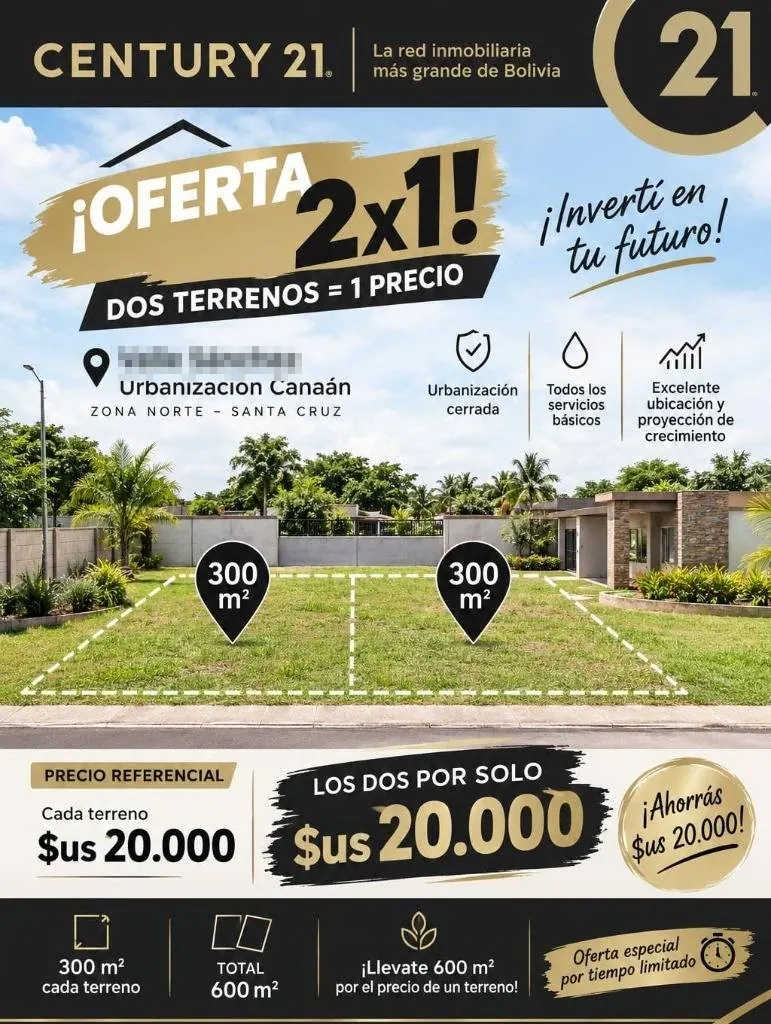 Terreno de 300 m² en venta en la urbanización Canaán, Valle Sánchez: foto 2 de 5