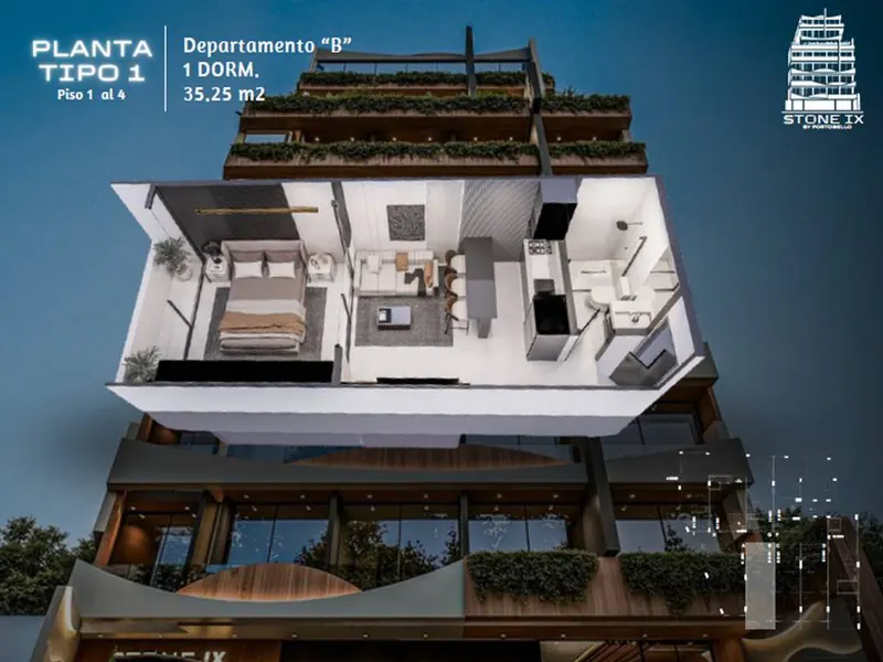 35.25 m² studio pre-construction apartment in Stone IX, North Zone: foto 9 de 9