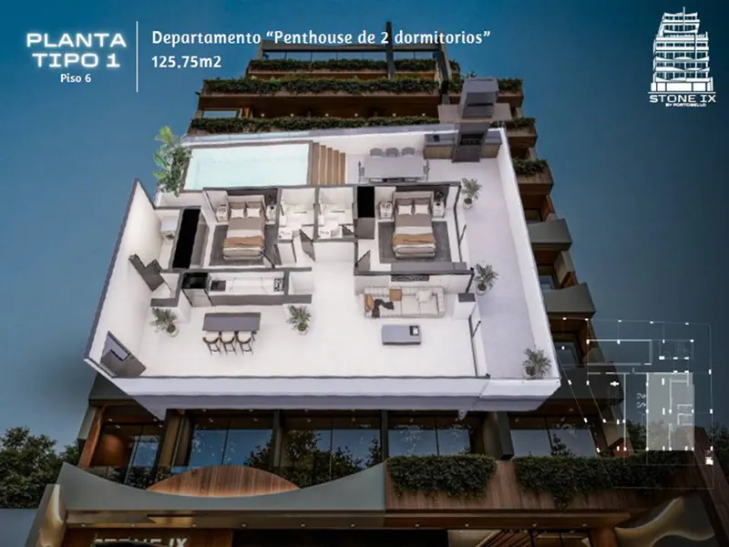 125.75 m² penthouse pre-construction in Stone IX, North Zone: foto 9 de 9